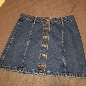 Denim Button up Skirt